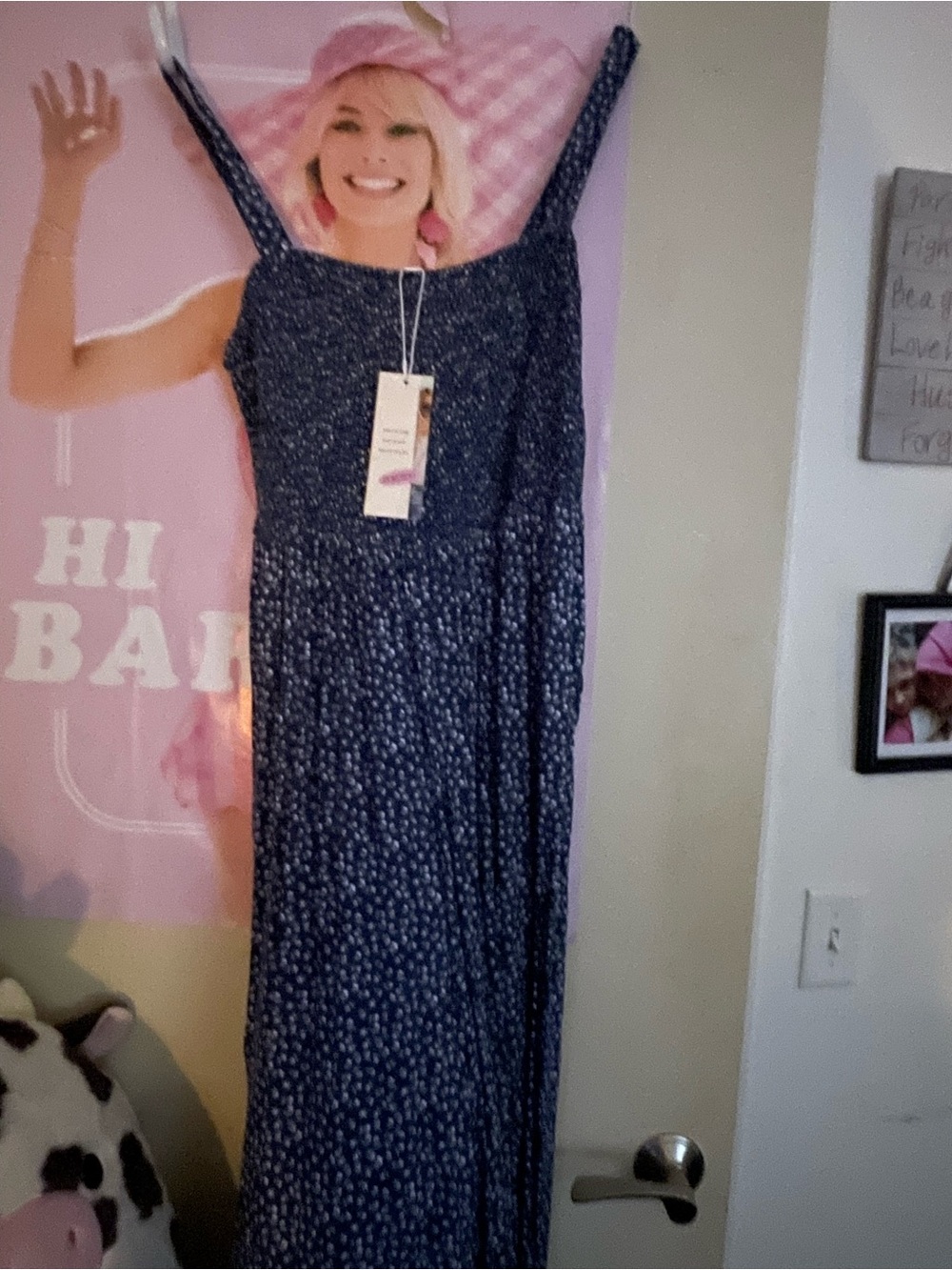 Womans Navy Blue Floral jumpsuit